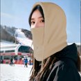 thumbnail image 5 of UTSJKR Unisex Three In One Multifunctional Thick Fleece Trapper Hat, Windproof Cold Proof Design, Outdoor Cycling Skiing All Weather Warm Headgear Khaki, 5 of 5