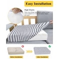 thumbnail image 5 of Navy Blue Striped Couch Cushion Covers Stretch, Washable Sofa Seat Covers Individual Seat Cushion Sofa Slipcovers Navy Blue White Stripes Farmhouse Couch Cover Furniture Protector S-2PCS, 5 of 7