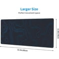 thumbnail image 4 of Blue Black Topographic Mouse Pad Large Gaming Desk Mat Pads Computer Mousepad XL Long Non-Slip Laptop Keyboard Mat for Office Home Travel 31.5"L*11.8"W, 4 of 6