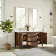 thumbnail image 3 of Shenzhen 60" Double Bath Vanity in Aged Dark Brown Oak with Composite Stone Top, 3 of 12