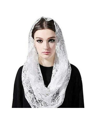 Ivory cream veils and mantilla Catholic church chapel scarf lace