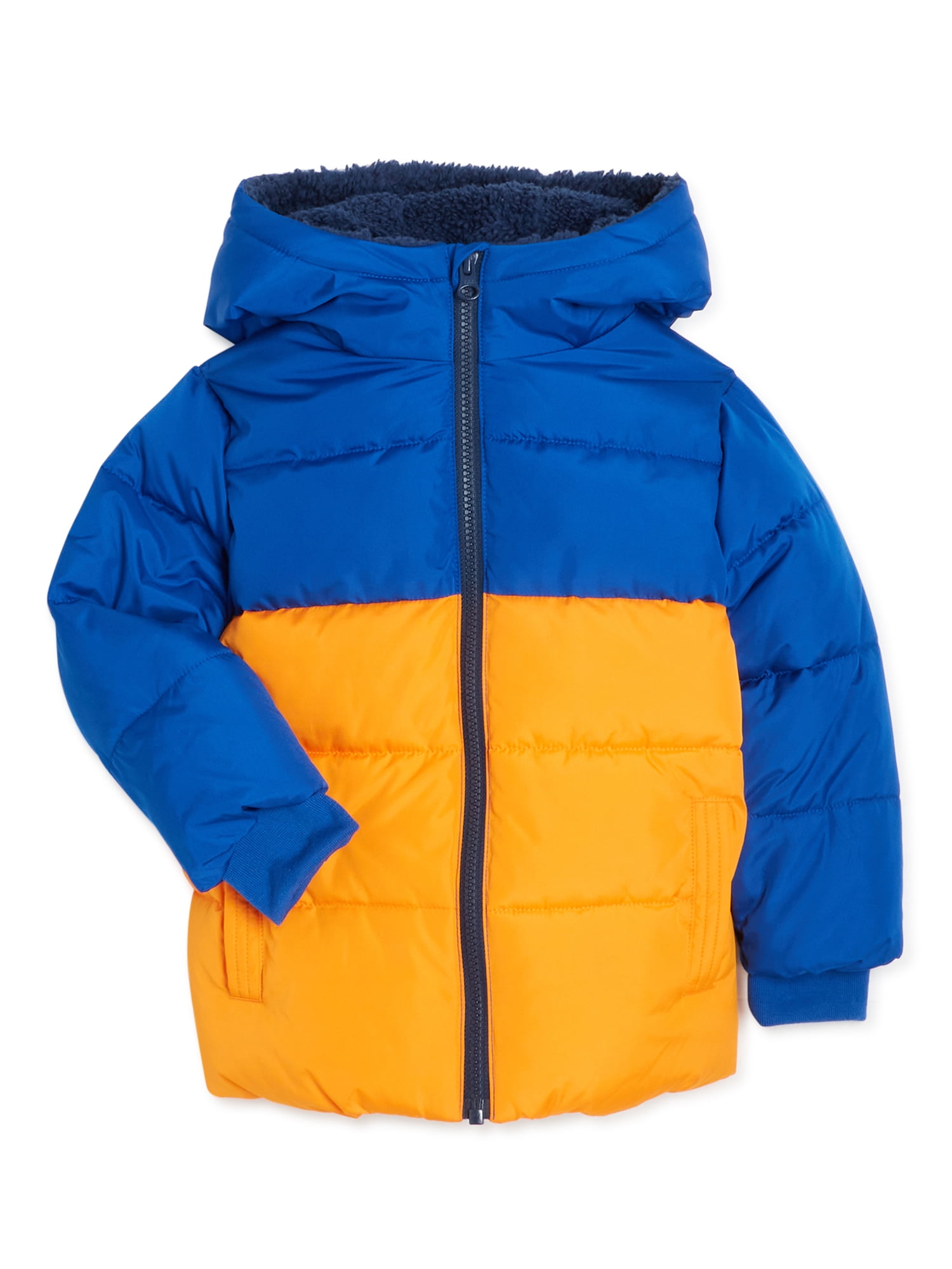 Weatherproof Baby Boys Bubble Jacket Sherpa Lining 18M Olive Camo/Orange 
