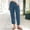 Blue, variant on Capri Palazzo Pants Pedal Pushers for Women Beach Pant Women High Waisted Wide Leg Wide Leg Crop Pants Gauchos for Women Pull On Elastic Cotton Linen Pants Linen Palazzo Trousers Black S-2XL