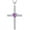 02-amethyst-Feb, variant on Cross Necklace 925 Sterling Silver Religious Pendant for Women Heart Shaped Created Sapphire September Birthstone Jewelry Gifts