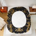 thumbnail image 5 of Manfei Teens Adults Bohemian Damask Full Size Sheets 4-Piece,Black Golden Breathable Bed Sheets,Exotic Style Lightweight Sheet Sets,Breathable Home Decor, 5 of 7