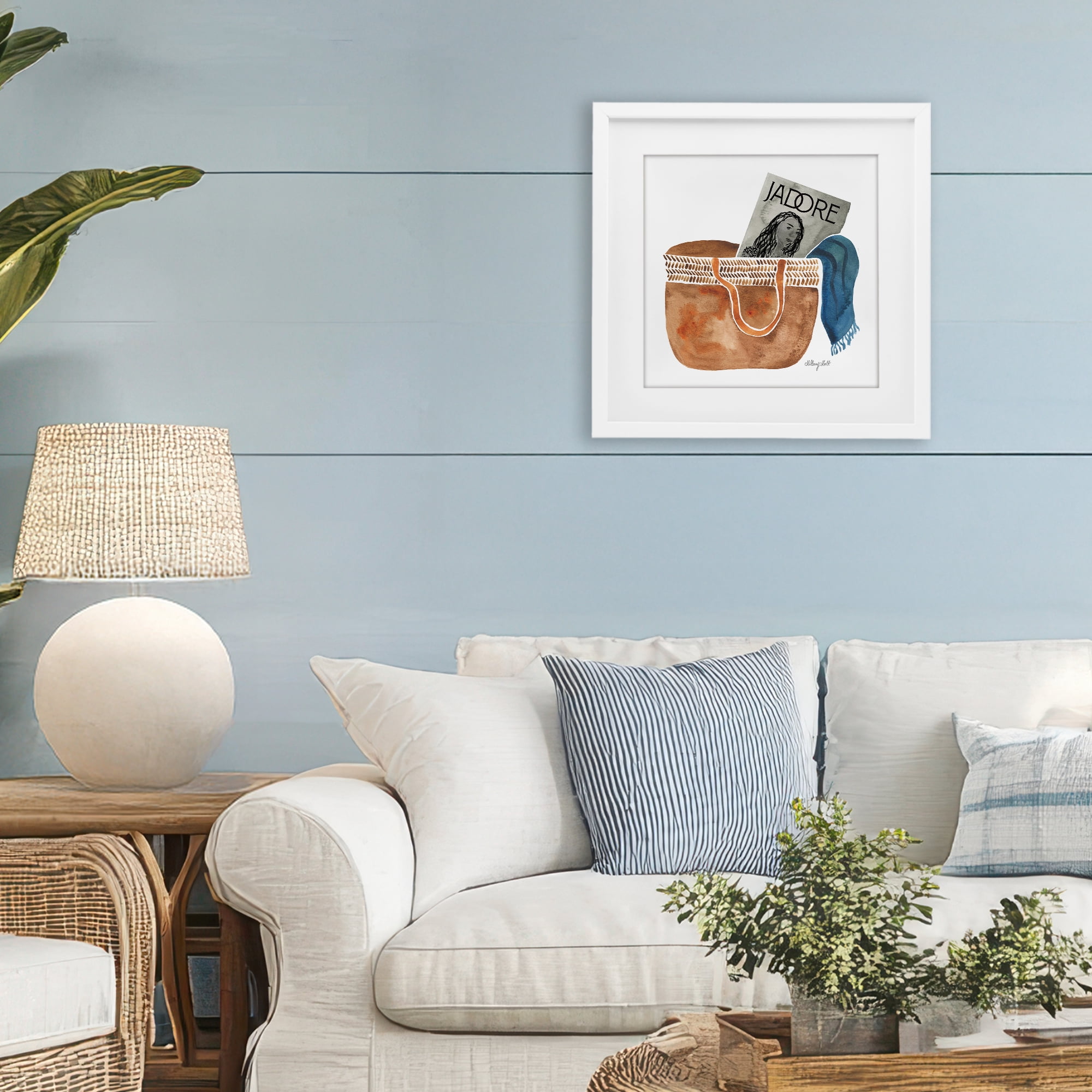 Stupell Industries Tote & Fashion Magazine White Framed Print Under Glass, design by Hillary Holt