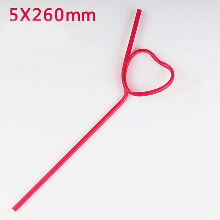Rainbow Plastic Silly Straws Crazy Reusable Drinking Straws Crazy Straws  For Kids Silly Straws Heart-shaped 