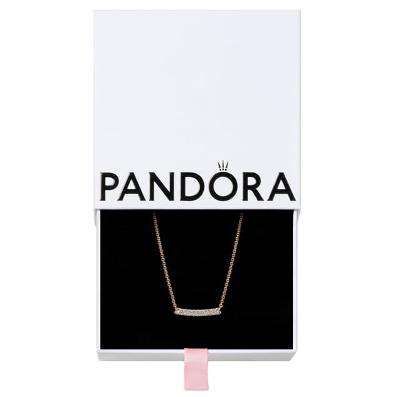 Pandora Timeless Pave Single-row Bar Collier Necklace