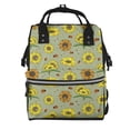 thumbnail image 1 of Fotbe Sage Green With Sunflowers Mochila Maternidad - Lona de Sarga Impermeable, Mochila de Pañales de Gran Capacidad con Múltiples Bolsillos y Correas Ajustables, 1 of 6