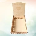 thumbnail image 2 of MasteelfCA Retro Wooden Guest Book Wooden Wedding Signature Box Heart Shape Wood Pieces Storage Box, 2 of 7