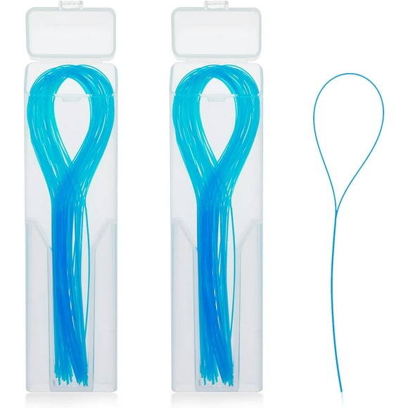 175 Pcs Fil Dentaire Multifonctionnel Nettoyage en Profondeur pour Appareils Dentaires, Ponts et Implants (Bleu)