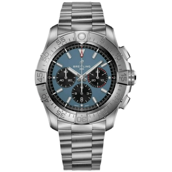 Breitling Super Avenger 46 Automatic Chronograph Blue Dial Titanium Men's Watch EB0148101C1E1
