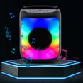 thumbnail image 2 of YMTQ Party Subwoofer Bluetooth Speaker Portable Outdoor Speaker Bluetooth Wireless Sound With Mixed Colour Lights,Black,, 2 of 9