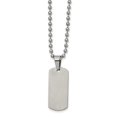 thumbnail image 2 of Stainless Steel Brushed and Polished Reversible Dog Tag 22in Necklace; 22 inch; for Adults and Teens; for Women and Men, 2 of 3