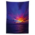 thumbnail image 3 of Ambesonne Nautical Tablecloth Rectangular Table Cover, Dream Sunset Magenta, 60"x90", Purple Blue, 3 of 4