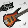 thumbnail image 4 of Glarry 6 Strings GIB H-H Pickup Electric Bass Guitar, Full Size Electric Bass Guitar with Connector and Pick, Bag, Strap and Wrench Tool, Sunset Color, 4 of 10