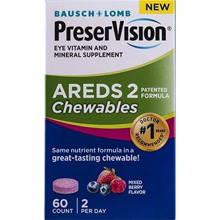 PreserVision AREDS 2 Eye Vitamin Chewables, Berry, 60