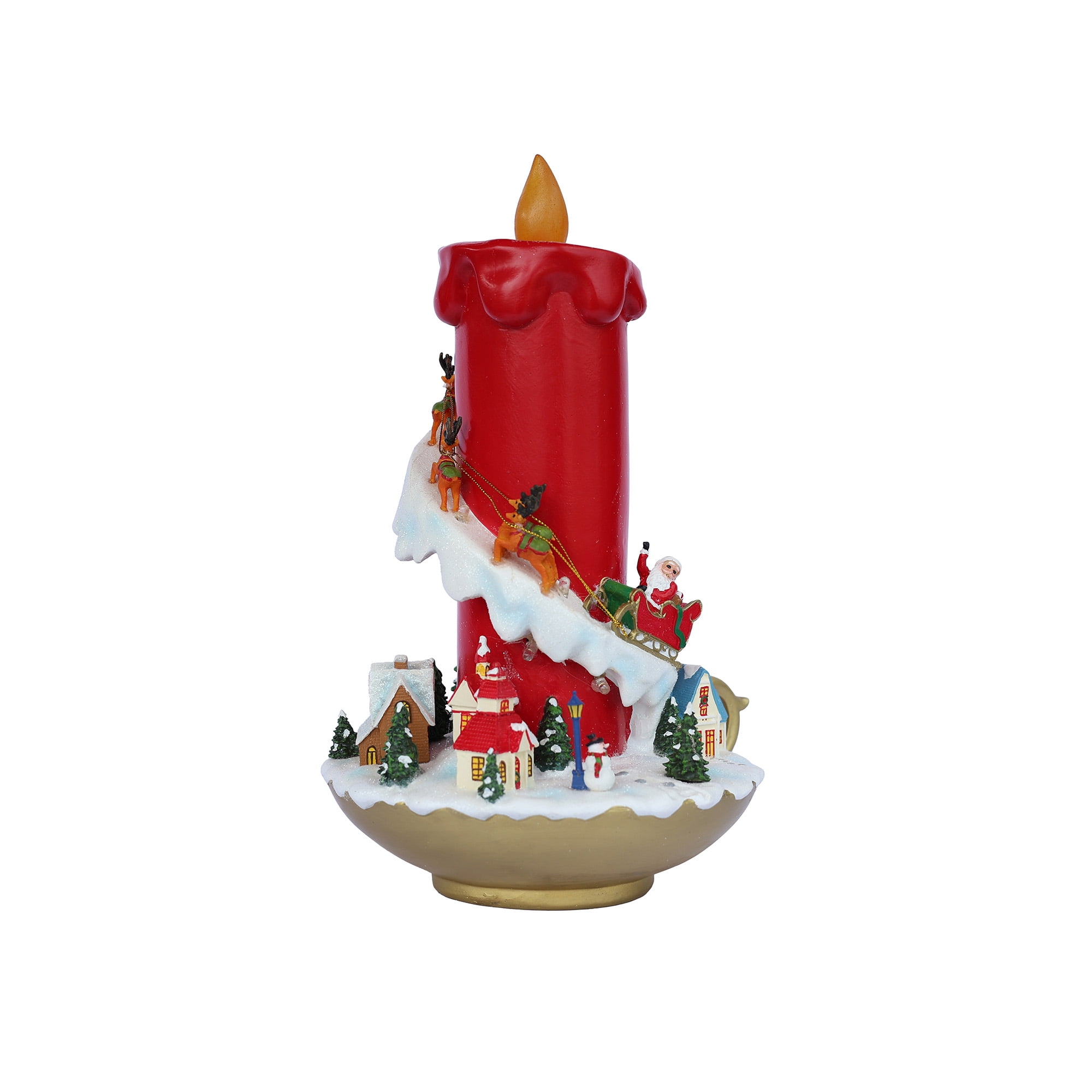 13in Lighted Christmas Candle Decor Battery Operated Indoor Use Only