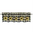 thumbnail image 2 of Sunflower Buffalo Check Buttermilk Valance - Black 72x15.5, 2 of 4