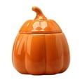 thumbnail image 2 of Neoyler Ceramic Pumpkins Shaped Container for Candy Snacks with Elegant Design for Thanksgiving Halloween Parties Multifunctional Chinoiserie Style Jar for Tabletop Decoration 4.1x3.1in Orange, 2 of 6