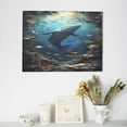 thumbnail image 6 of Logiee Underwater Dolphin Print Canvas Wall Art,Canvas Picture Prints with Frame, Wall Art Decorative,Canvas Decorative,Suitable for Living Room Bedroom Office Room 30x40, 6 of 6
