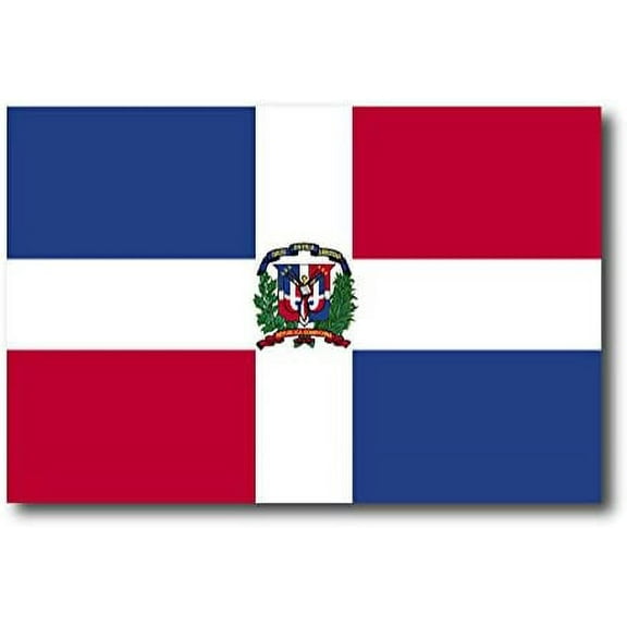 Dominican Republic Flag Car Decal - 3" x 5"