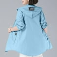 thumbnail image 6 of Dasayo Windbreaker Coats for Women Full-Zip Blue Plus Size Light Weight Hooded Hiking Jacket Women Jacket L, 6 of 6