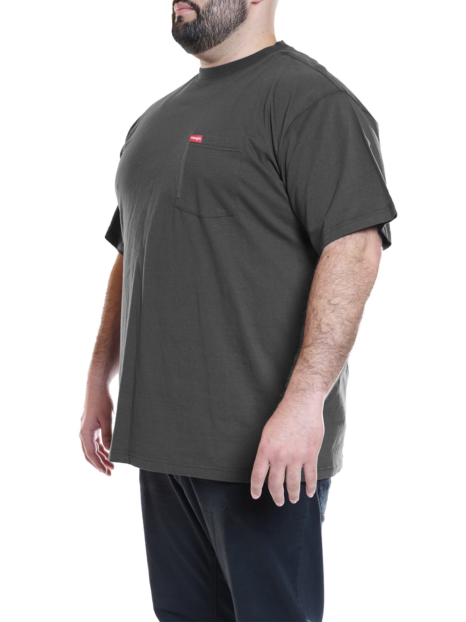 Wrangler Men’s Big and Tall Cotton Pocket T-Shirt, Sizes 1XL-6XL