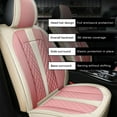 thumbnail image 2 of Leadwolf Front Car Seat Covers Leather for toyota for Corolla 1998--Present 2 Seats Airbag Compatible Waterproof Front Seat Protectors 2PCs Pink and Beige, 2 of 8