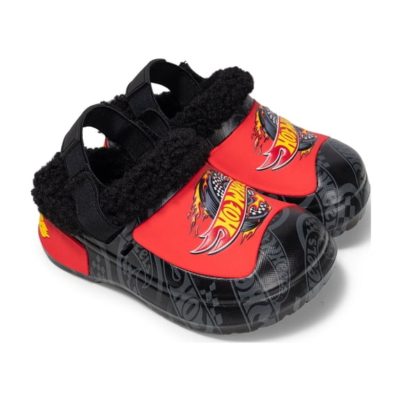 Hot Wheels Toddler Boys Faux Fur Lined Clog
