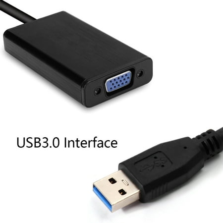 USB 3.0 to VGA Adapter Converter, External Video Card, Multi-monitor Adapter, Support Max Resolution 1080p, for PC Laptop Windows 10/ 8.1/ 8/ 7/