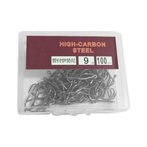 1 Box Wide Crank Different Specifications Fishing J Hooks Carbon Steel Practical Sharp Barbed Fishing Jig Hooks for Fishing Enthusiast