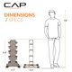 thumbnail image 5 of Set de mancuernas CAP de 136 kg con recubrimiento de goma y soporte, 5 of 6