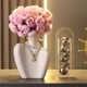 thumbnail image 4 of Jarrón de plástico con aspecto vidriado para decoración del salón – Jarrón de flores de plástico blanco o negro para arreglos florales secos o frescos, decoración de estanterías y muebles de televisor, 4 of 6