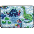 thumbnail image 5 of Coolnut Shower Curtain and Rug Set, Cute Funny Holiday Dinosaurs Polyester Waterproof Bath Curtain and Mat for Bathroom with Hooks, 72" x 72", 5 of 6