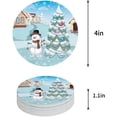 thumbnail image 1 of FMSHPON Merry Christmas Set of 8 Round Coaster for Drinks, Absorbent Ceramic Stone Coasters Cup Mat with Cork Base for Home Kitchen Room Coffee Table Bar Decor, 1 of 5