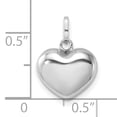 thumbnail image 2 of 14K White Gold Puffed Heart Pendant, 2 of 2