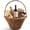 Chestnut, variant on Best Choice Products Handwoven Large Mother's Day Gift Basket, 20 inch Basket Basket w/Collapsible Handle - White