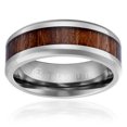 thumbnail image 2 of Mens Wedding Band in Titanium 8MM with Hawaiian Koa Wood Inlay, 2 of 4