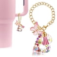 thumbnail image 2 of Precio sorpresa!Amor Colgante Brillo Borla Resina Decorativa Mariposa Color Letra Clave, 2 of 3