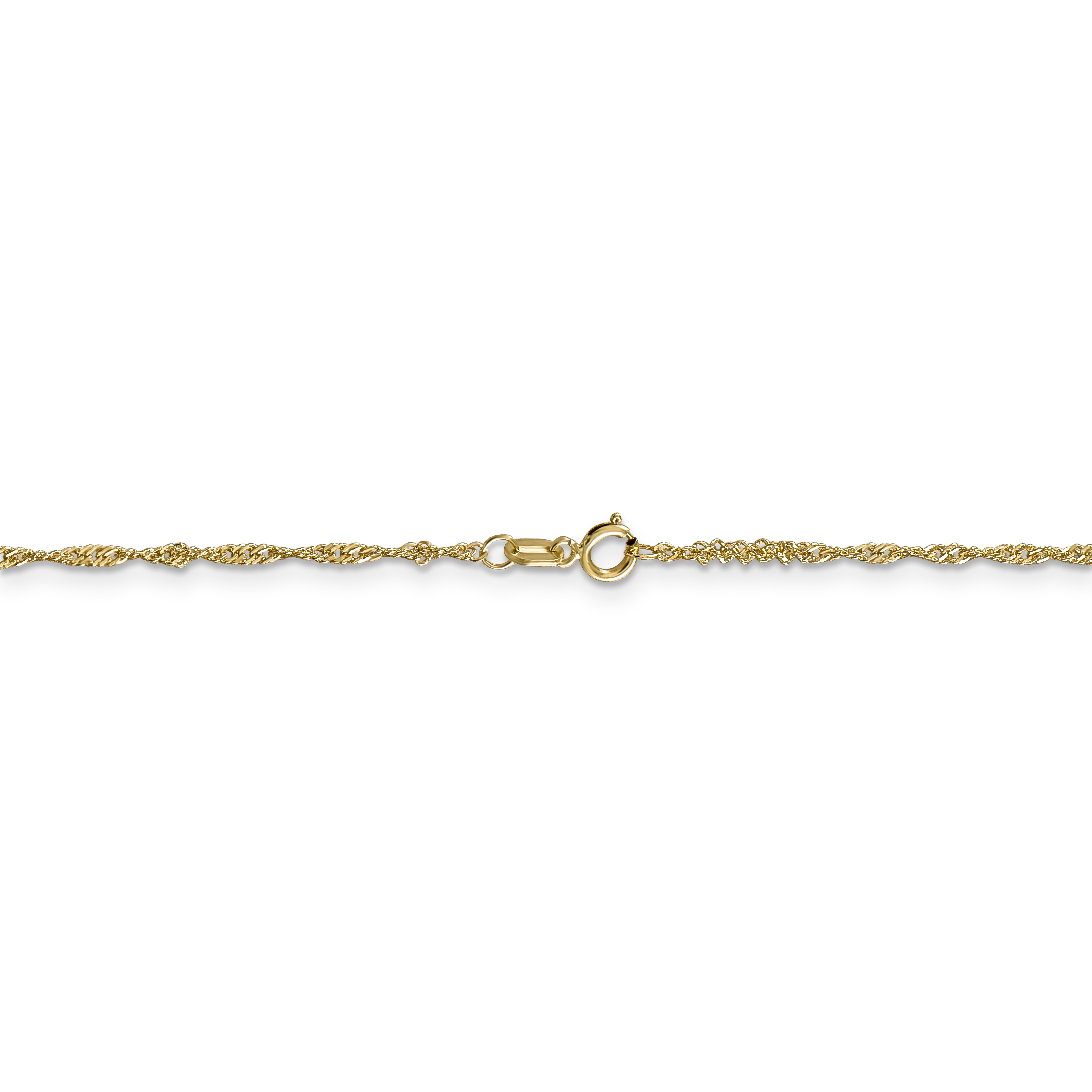 公式通販激安 ［新品］14k White Gold 1.4mm Singapore Chain Choker Necklace， 14