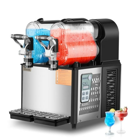 Staway 3L x 2-Tank Slushy Machine - 340W Frozen Drink Maker