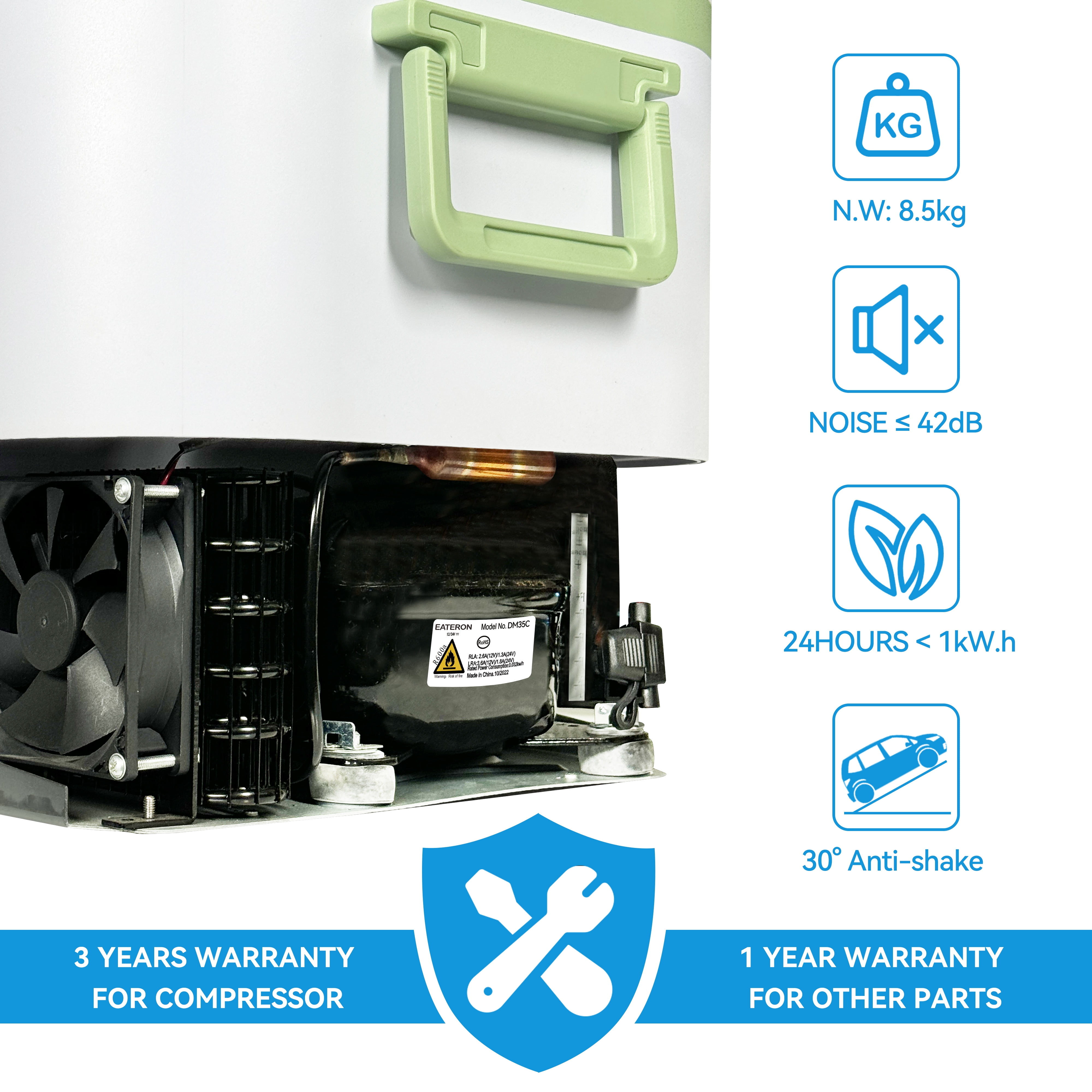 Portable Fridge 19 QT(18 Liter) 12 Volt Fridge Car Freezer