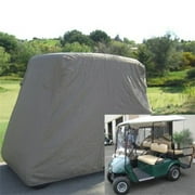 Golf Cart Cover, Waterproof 4 Passengers Car Detector Golf Cart Storage Cover For EZ Go Club, Taupe