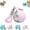 Pink+Print, variant on ABCISI 2-in-1 Portable Dog Water Bottle for Small Dogs - Leak-Proof & Compact Dog Travel Hydration Dispenser, Stainless Steel Pet Water Bottle with Bowl for Small Dog Walking, Hiking (Pink)