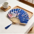 thumbnail image 3 of Folding Fan Decorative, Classic Stage Prop Fan, Portable Craft Fan for Weddings Photography Props, 3 of 6