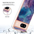 thumbnail image 6 of Nalacover for Google Pixel 8A Marble Pattern Slim Case Compatible with MagSafe Wireless Charging, Soft Silicone/TPU Shockproof Non-Yellowing Lightweight Protective Cover for Google Pixel 8A, Purple, 6 of 11