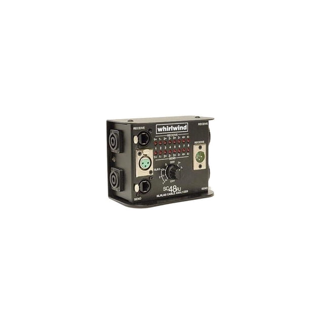 Comprobador de cables Whirlwind SC48RJ para SpeakOn EtherCon XLR RJ45