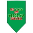 thumbnail image 6 of Christmas Pet and Dog Bandana Screen Printed, "Too Cute For Ugly Sweaters", 6 of 9