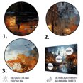 thumbnail image 3 of Designart "Amsterdam Canal at Night Danish Perspective II" Cityscapes Metal Art Living Room, 3 of 5